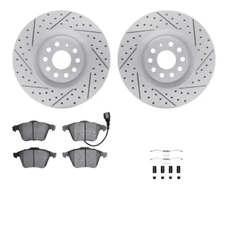 R1 Concepts WBUH1-74175 Brake Rotors - Carbon Coated - D/S W/ Optimum Oe Pads & Hdw